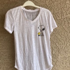 💵3 for $20✅White snoopy T-shirt women small